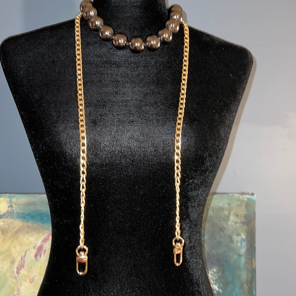 Unbranded Gold Tone Metal Shoulder/ Crossbody Strap